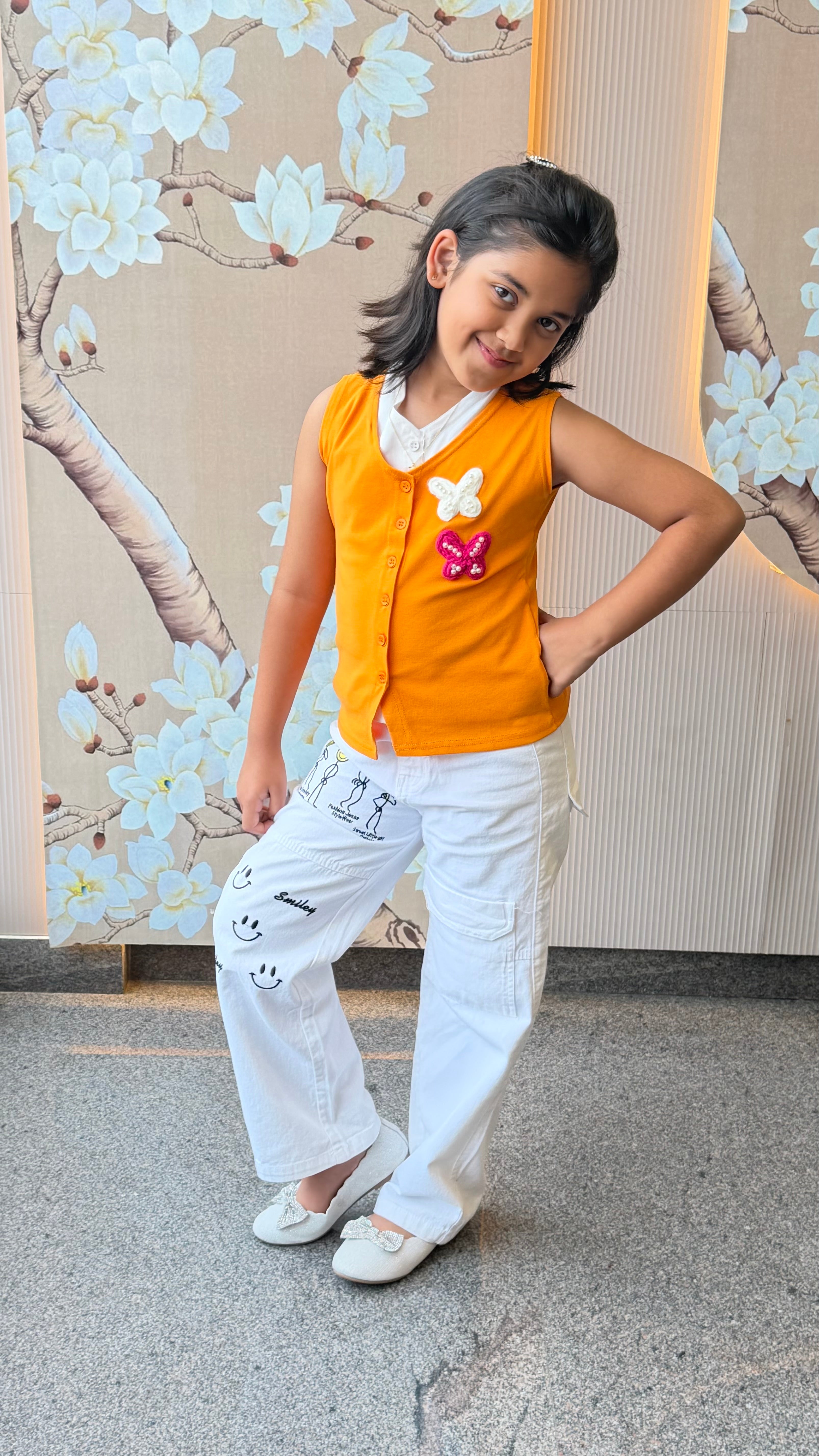 Stretchable super premium soft cotton layered top in rust